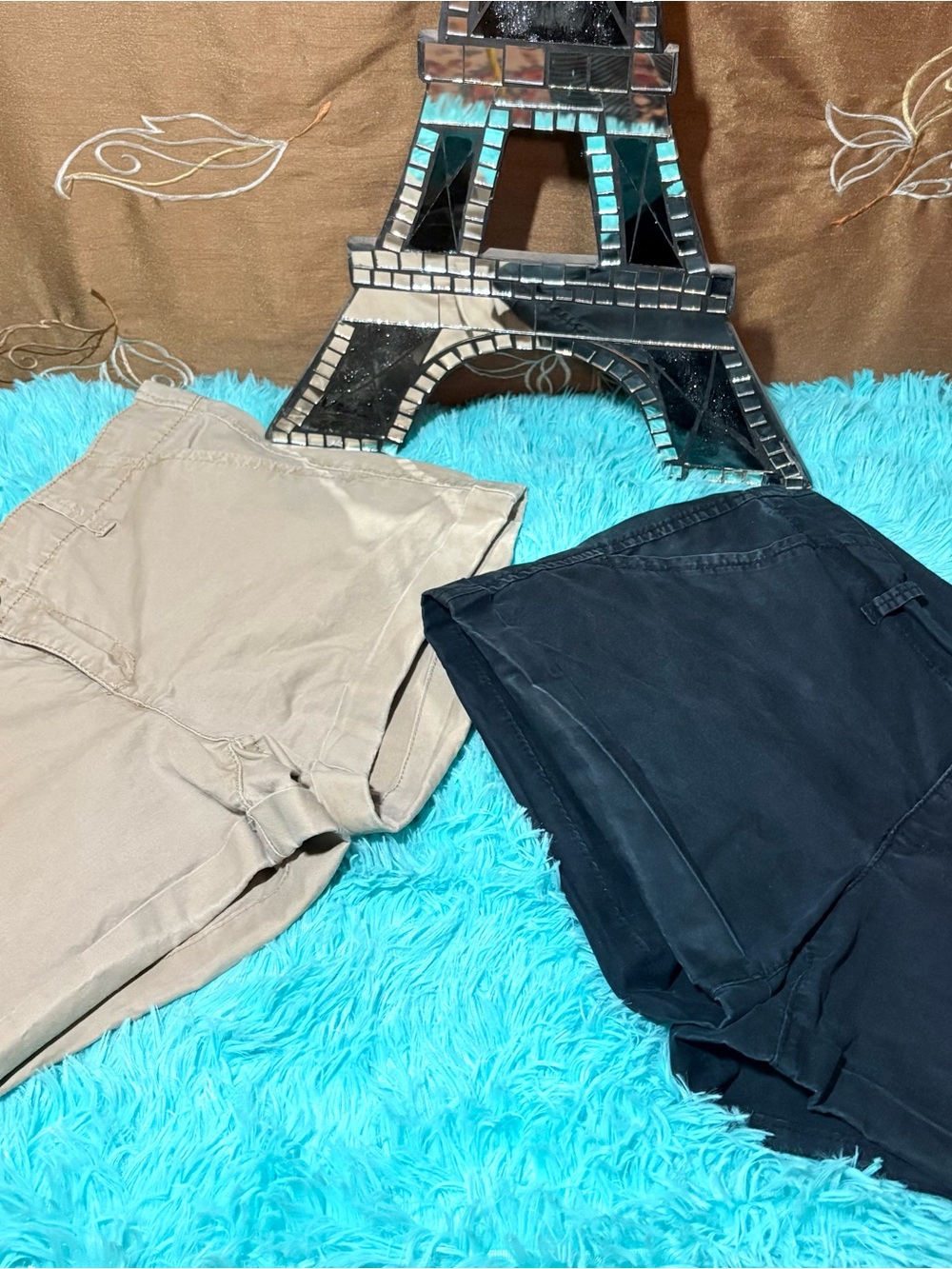 Aeropostale Tan and Black Casual Shorts Midi Duo Set